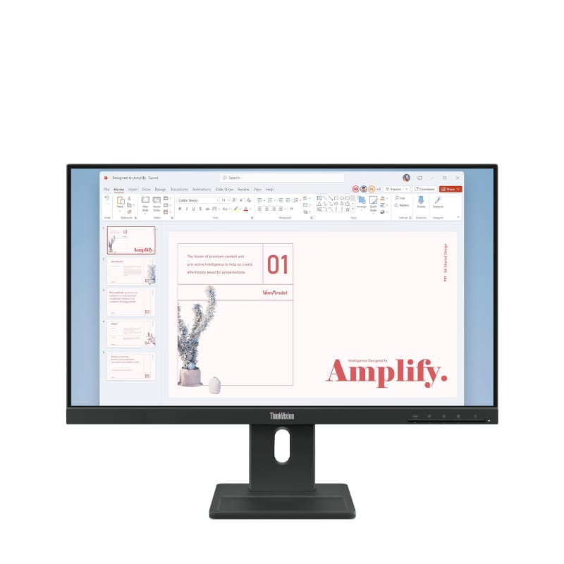 Monitor Lenovo ThinkVision E24-40 23.8 IPS FHD 100Hz Profesional - imagine 2