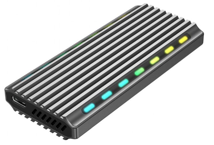 Rack Extern SSD M.2 Gembird USB 3.1 RGB - EE2280-U3C-03