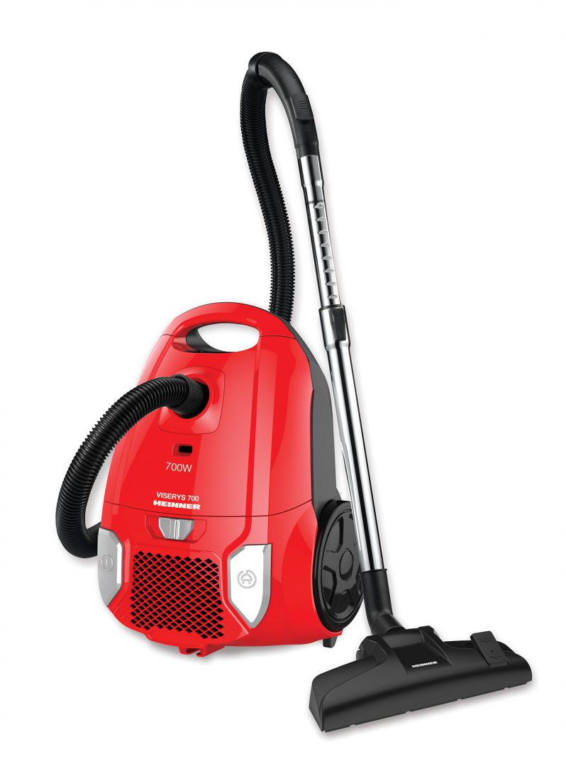 Aspirator Heinner 700W cu Sac si Filtru HEPA 12 - Rosu