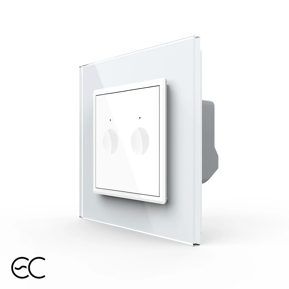 Intrerupator Dublu Touch Zigbee Livolo, Sticla