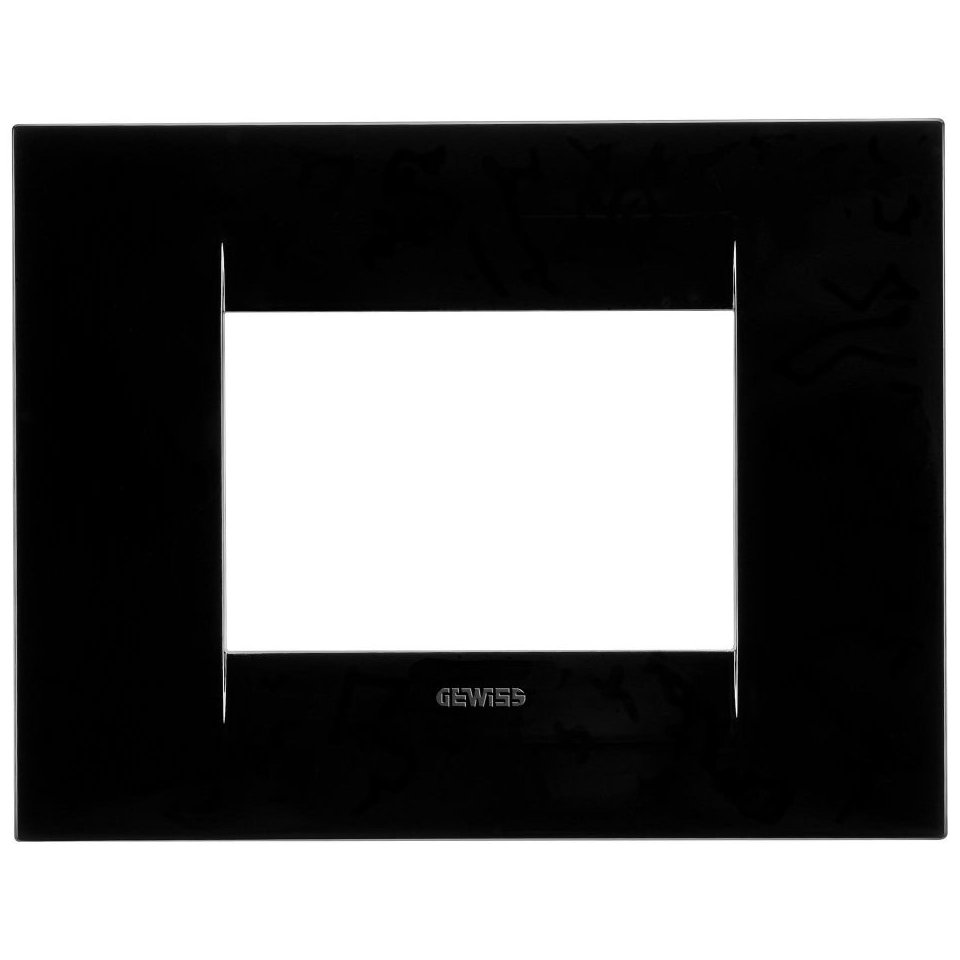 Rama 3 module Gewiss Chorus Geo, Negru Toner