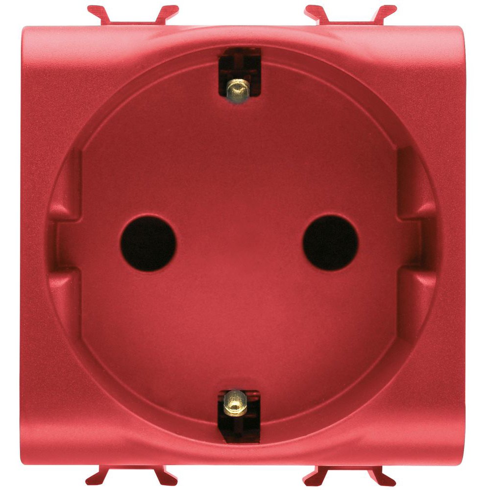 Priza Gewiss 16A Rosu 2P+E Cu Protectie Copii