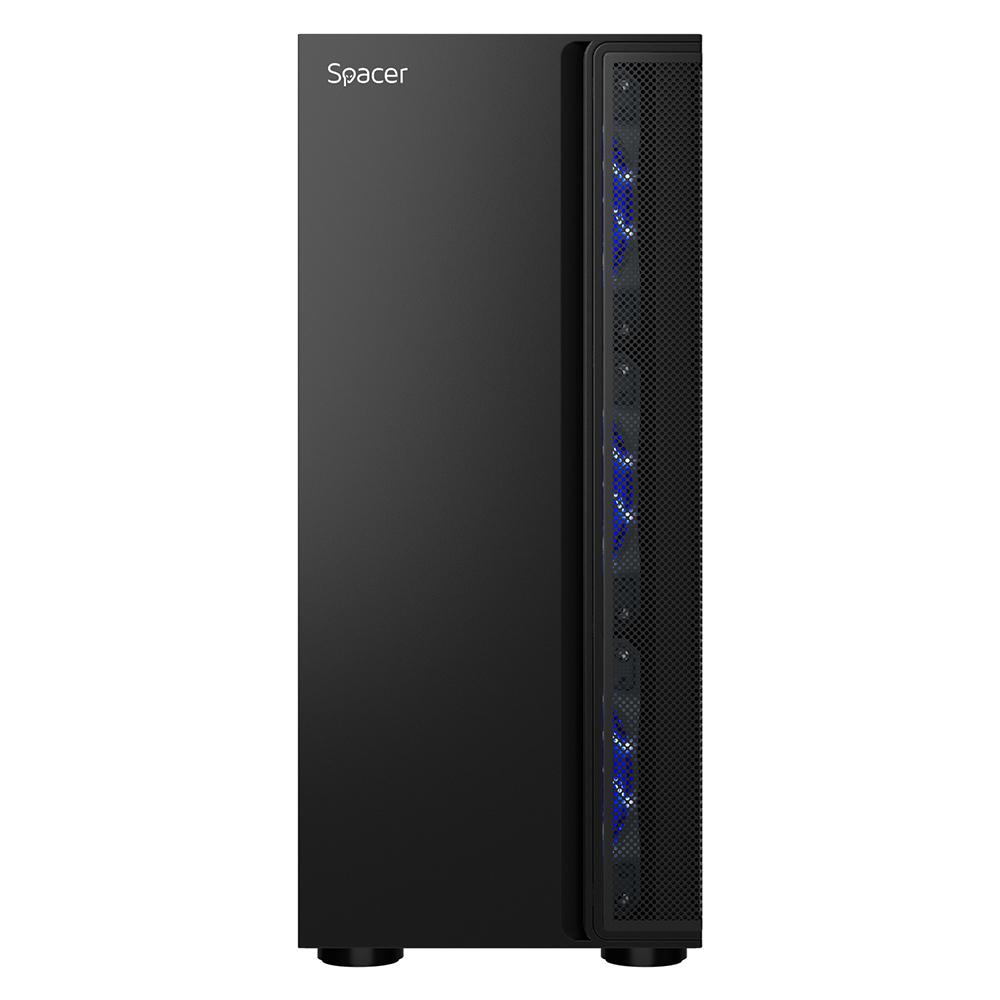 Carcasa SPACER ICE HERO Mid Tower NEGRU - 6 Ventilatoare - imagine 5