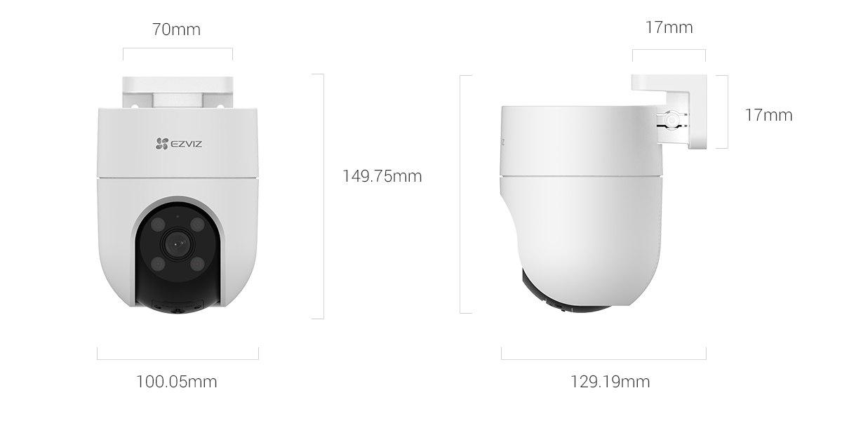 Camera Supraveghere EZVIZ H8c 2MP Wi-Fi PTZ 360° Vedere Nocturnă Color - imagine 2