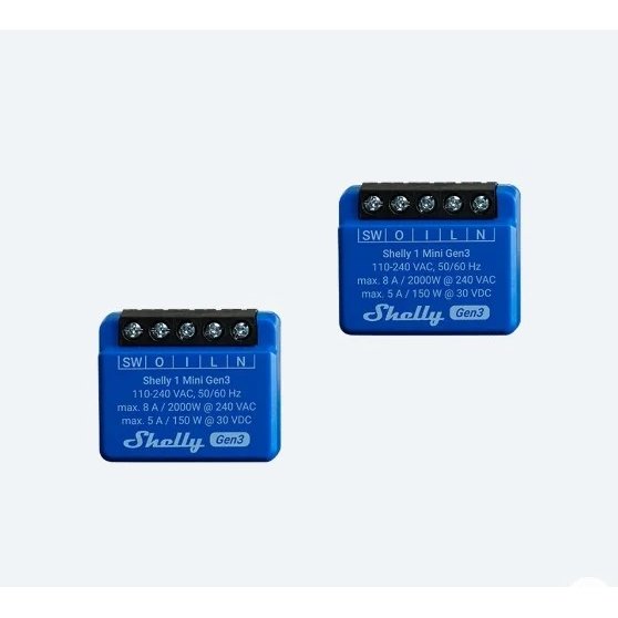 Pachet 2x Shelly Mini 1 Gen3 | Smart Home 8A