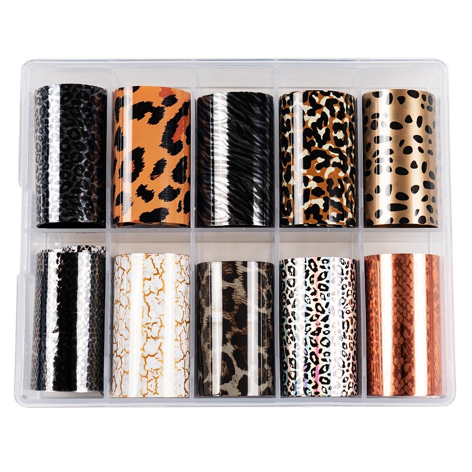 Set Folii Transfer Luxorise #47 Animal Print, 10 buc