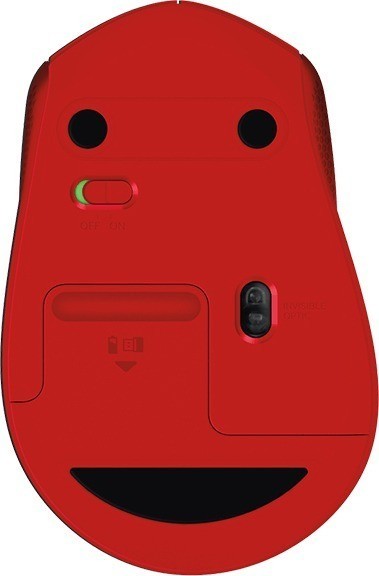 Mouse Wireless Logitech M330 Silent Plus, Rosu - imagine 3