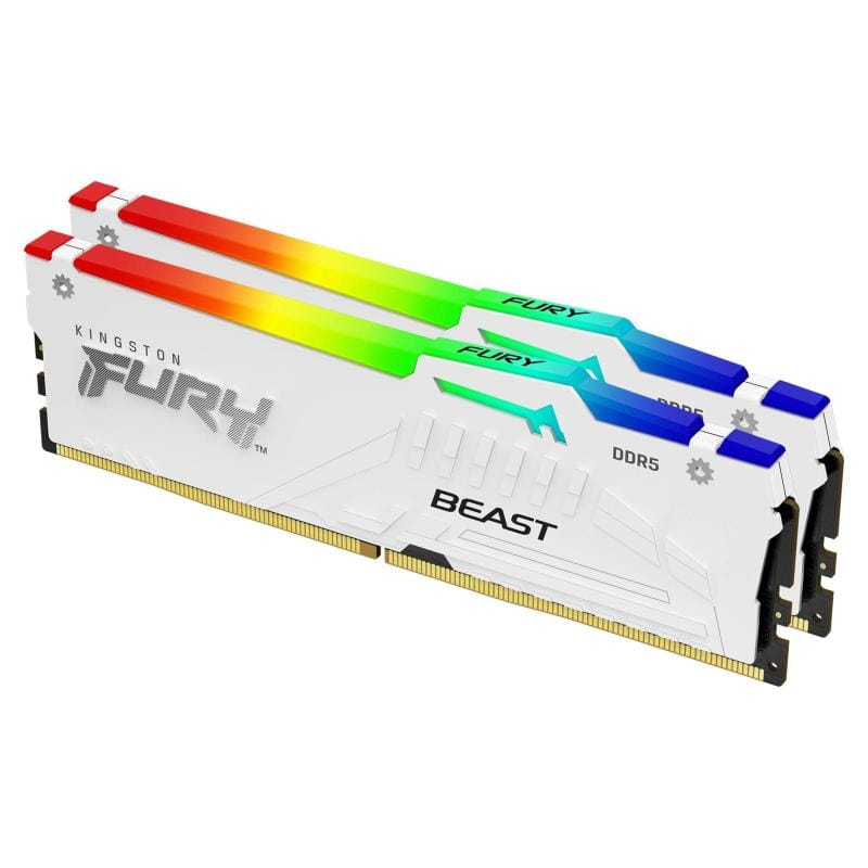 Memorie RAM Kingston DDR5 64GB 6000MHz RGB FURY Beast White - imagine 11
