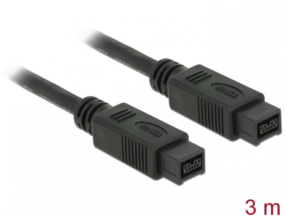 Cablu Firewire 9p la 9p 3m, Delock 82600