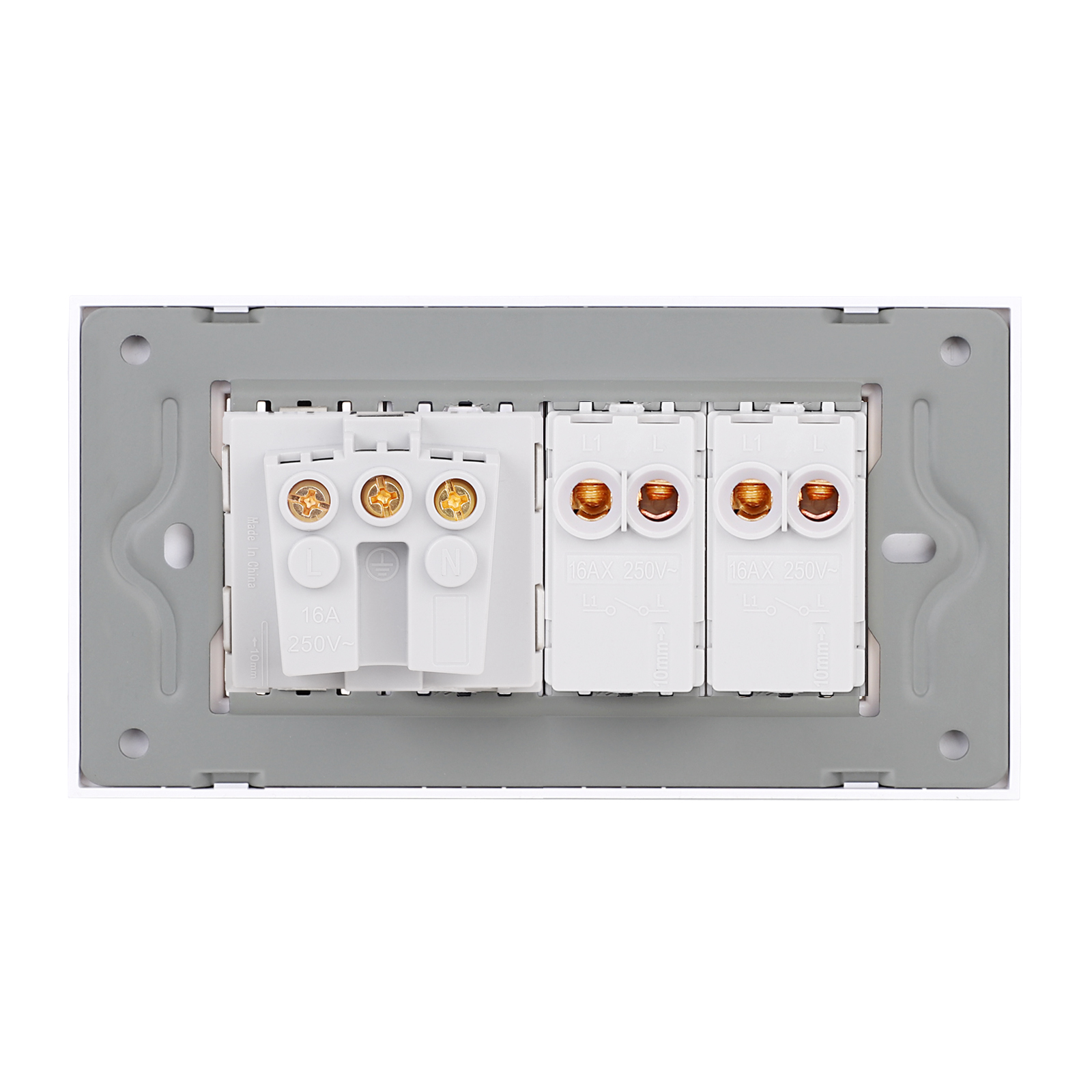 Intrerupator Dublu + Priza Sticla Luxion IP44 - imagine 12