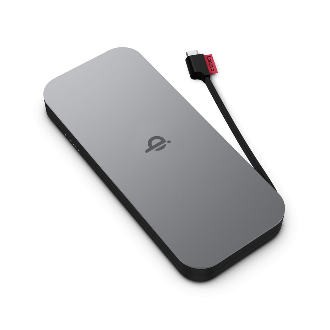 Power Bank Lenovo Go USB-C 10000mAh Qi Wireless Gri - imagine 8