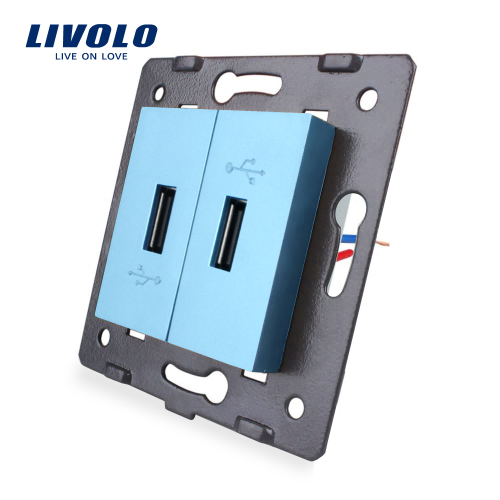 Priză Dublă USB Livolo, 2.1A, Metal - imagine 7