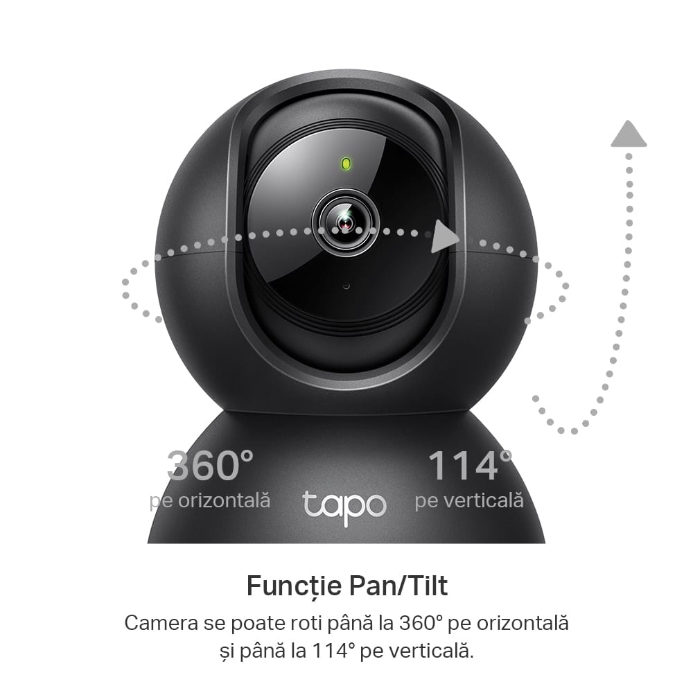 Cameră Supraveghere WiFi 2K TP-Link Tapo Pan/Tilt cu Rotire 360° - imagine 10