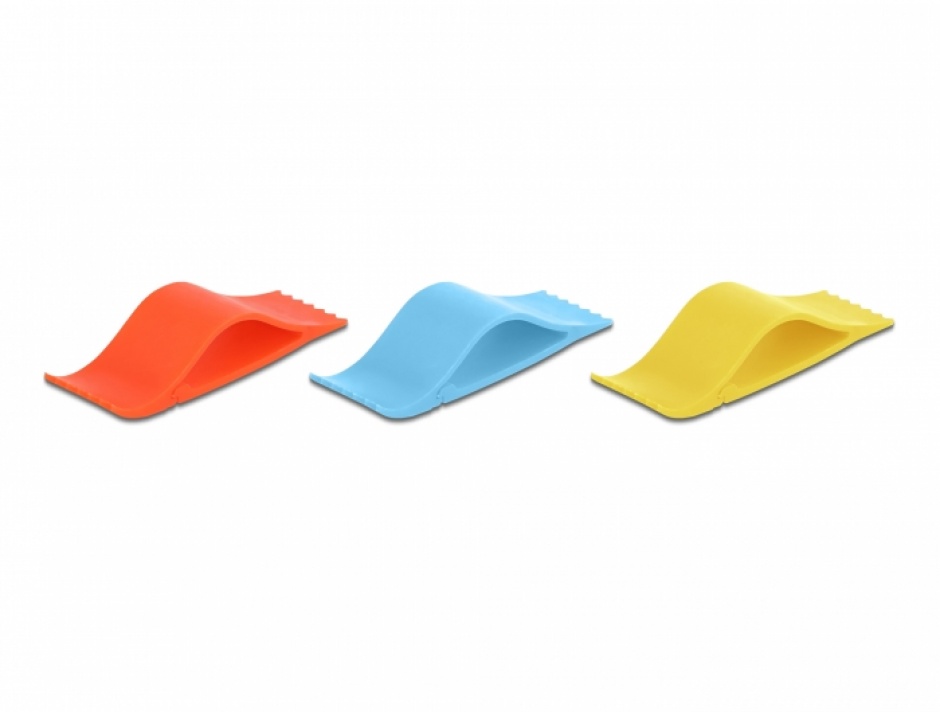 Set 3 cleme marcare cablu Delock, colorate