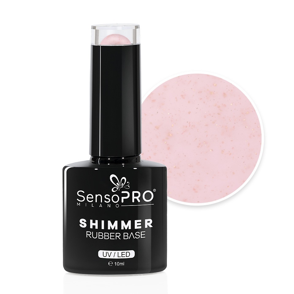 Shimmer Rubber Base SensoPRO Milano #29 Milky Glow, 10ml