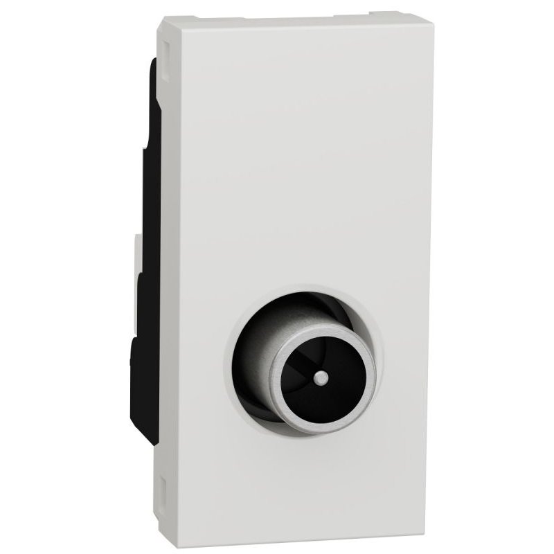 Priza TV Schneider Unica, 1 Modul, Alb