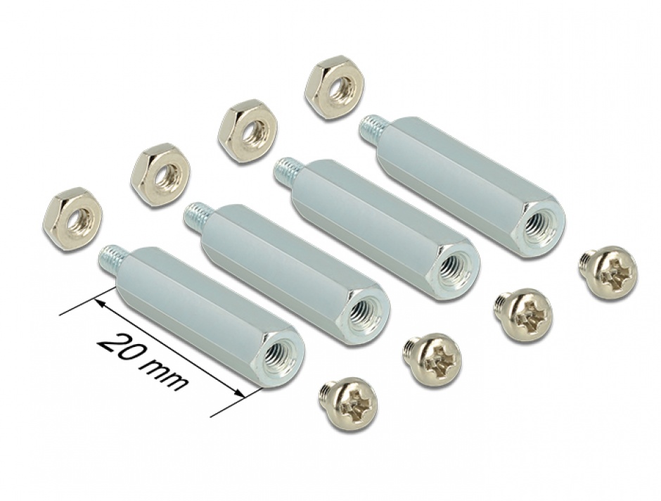 Kit Montaj Raspberry Pi 20mm Delock 18211