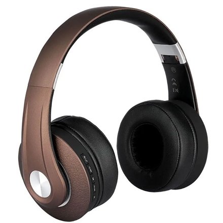 Cască wireless V-TAC Bluetooth, maro, încărcare 2-3 ore