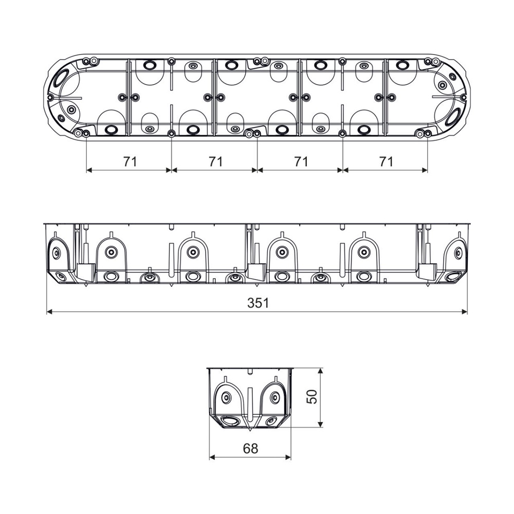 Doza aparataj 5 module Kopos IP30 | Rigips - imagine 2