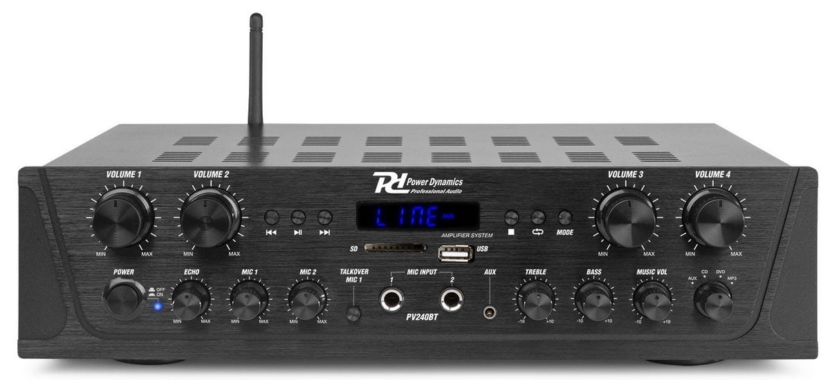 Amplificator Power Dynamics PV240BT, 4 Zone, Bluetooth
