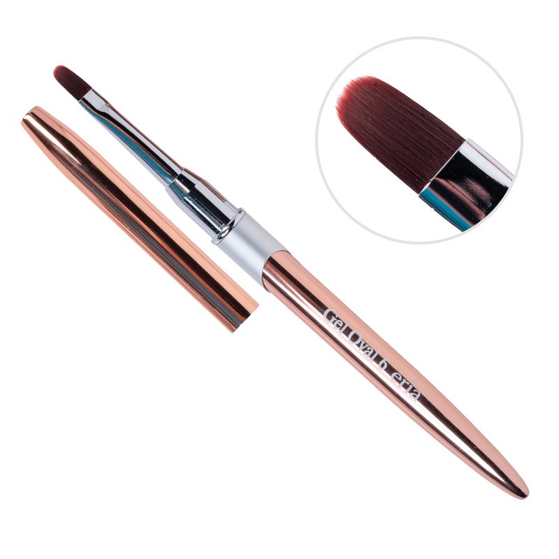 Pensulă gel Oval nr. 6 Éria, aplicare uniformă | Nailshop