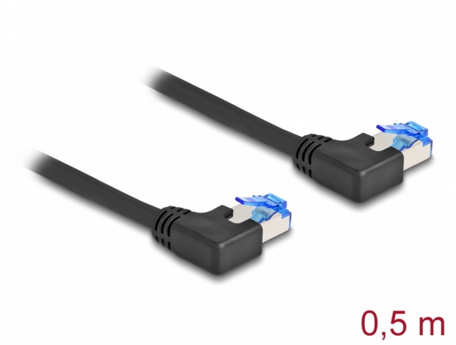 Cablu Delock 80209 RJ45 Cat.6A, 90°, 0.5m