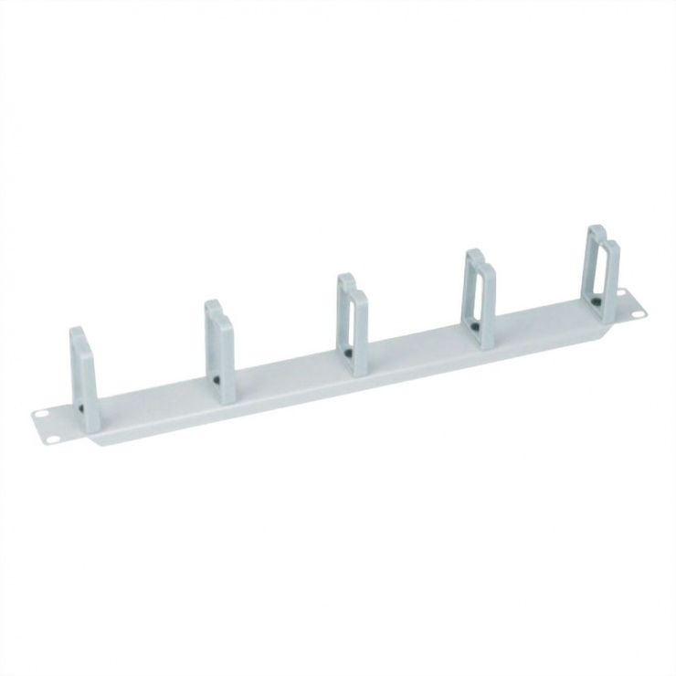 Organizator Cablu 19" 1U 5 Inele Value Gri