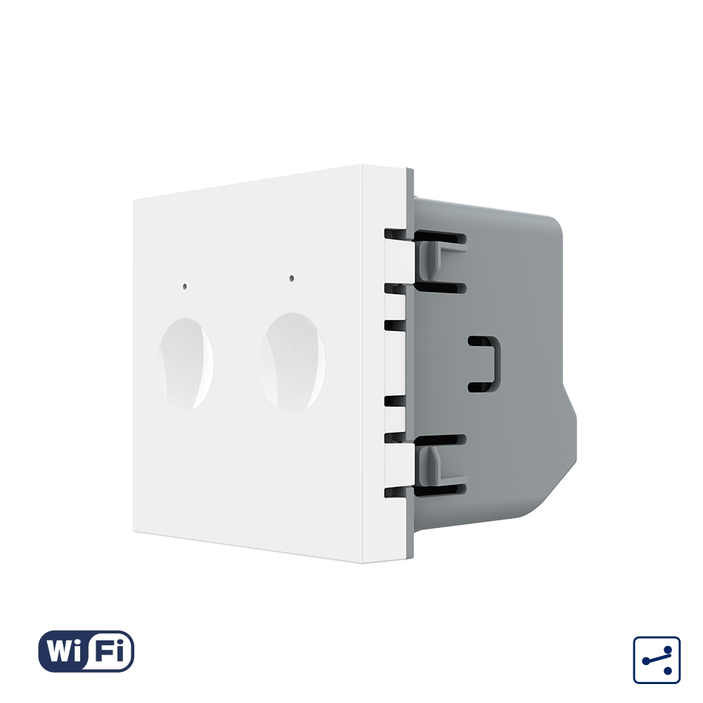 Intrerupator Dublu Wi-Fi Touch Livolo, Alb