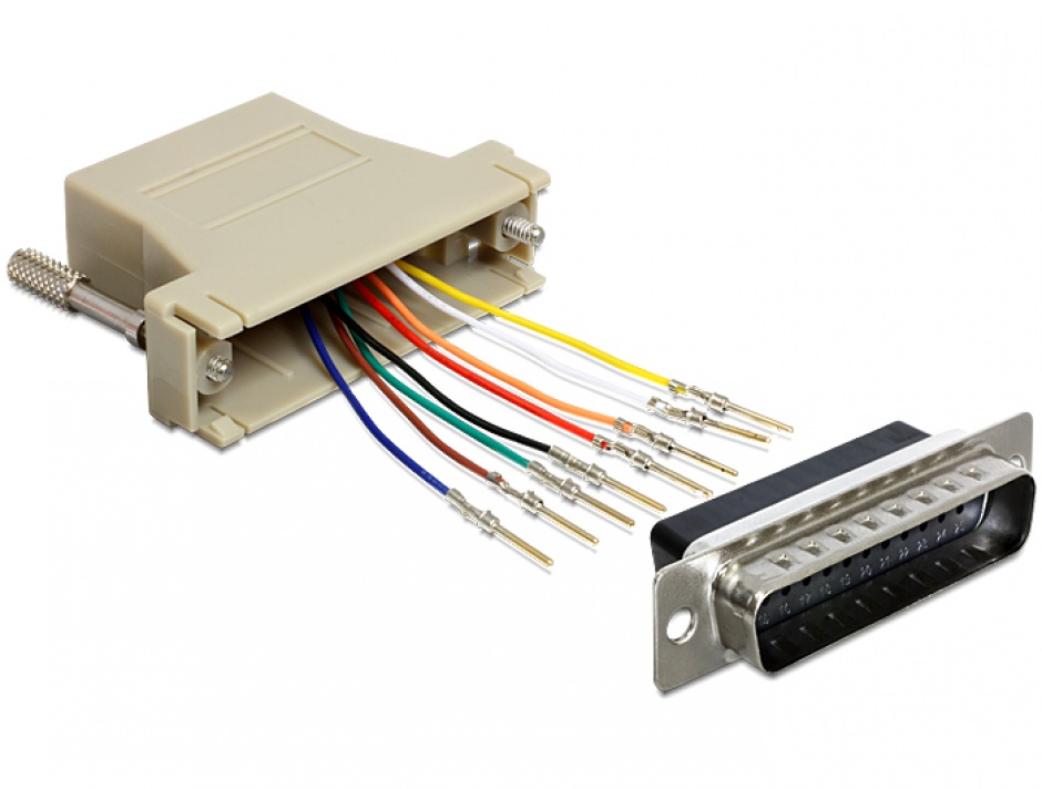 Adaptor Delock D-Sub 25 la RJ45, Seria T