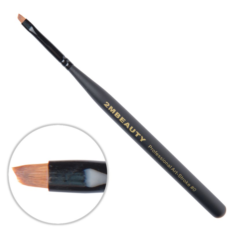 Pensula Nail Art 2M Black Beauty OneStroke Nr. 0