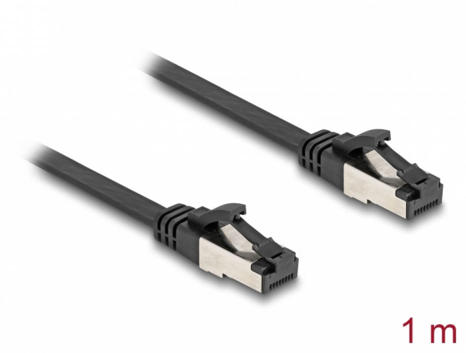 Cablu RJ45 Delock Cat.8.1 Flat 1m, 40 Gbps