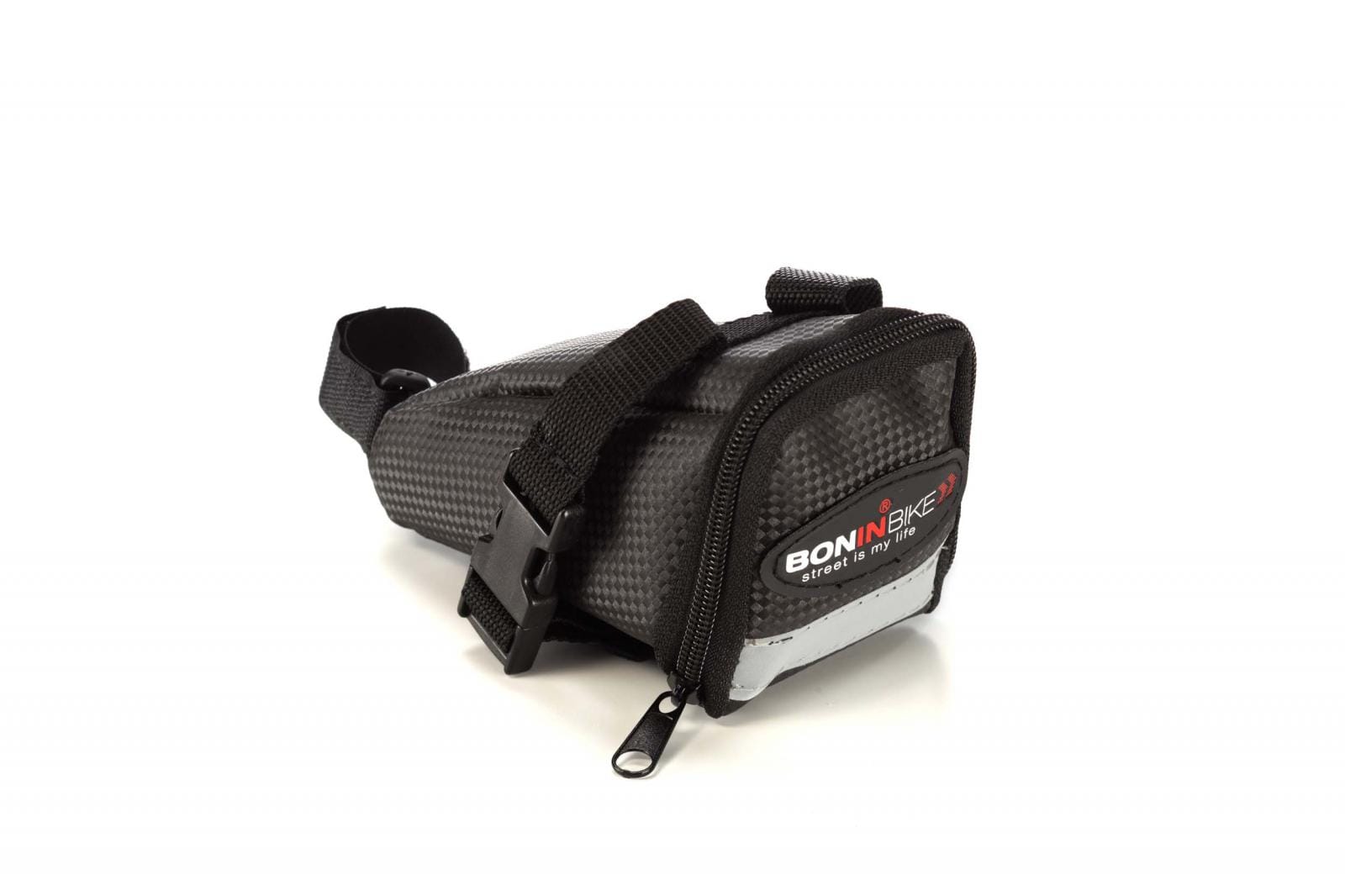 Borsetă Bicicletă BONIN 14x7x8cm Negru Carbon - Compactă - imagine 2
