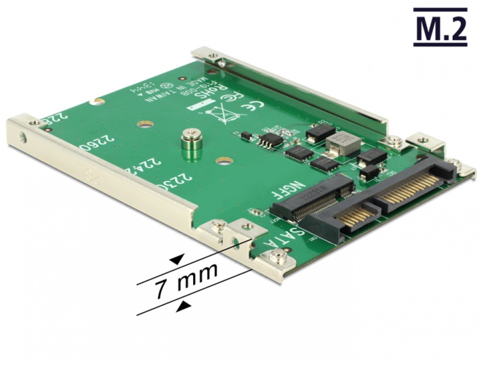 Adaptor M.2 la 2.5" SATA Delock 62544