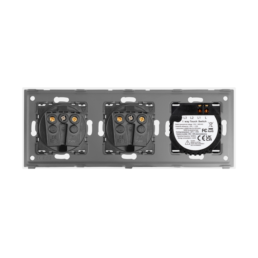 Intrerupator + 2 Prize Sticla LUXION, Design Modern - imagine 12