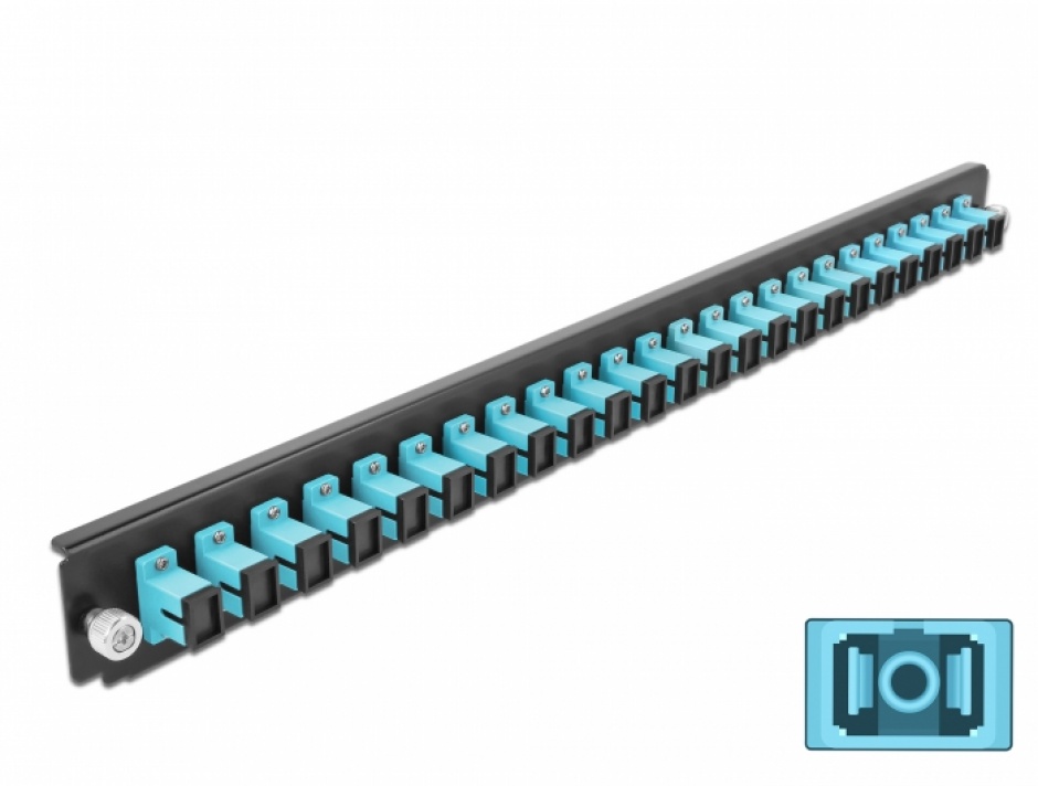 Panou 19" 24 Porturi SC Simplex OM3 Aqua | Delock