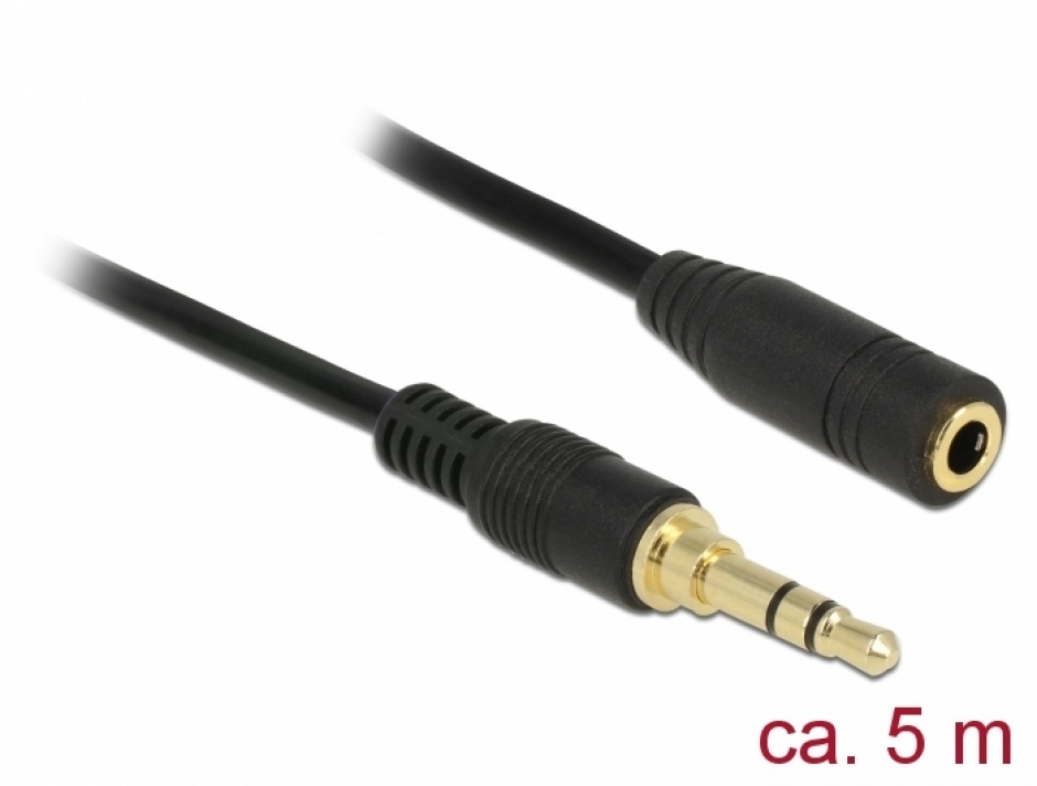 Cablu Audio Jack 3.5mm 5m Delock
