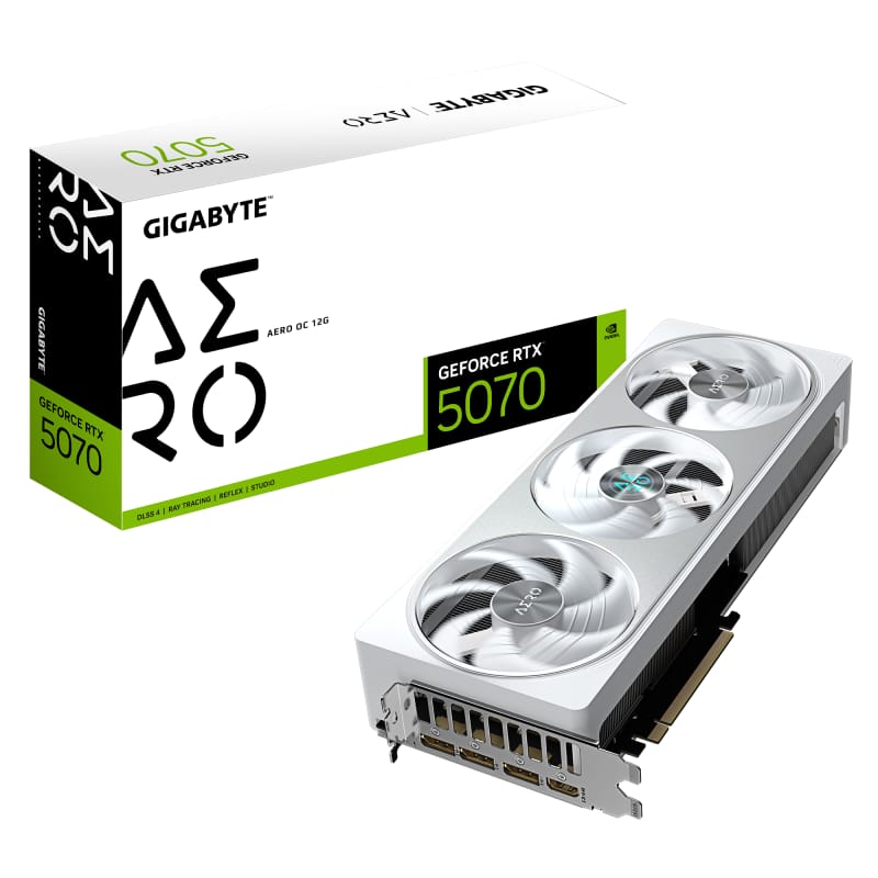 Placă Video RTX 5070 AERO OC 12GB GDDR7 Gigabyte PCIe 5.0 - imagine 2