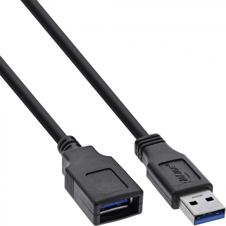 Cablu USB 3.2 InLine 2.5m, Mufe Aurite