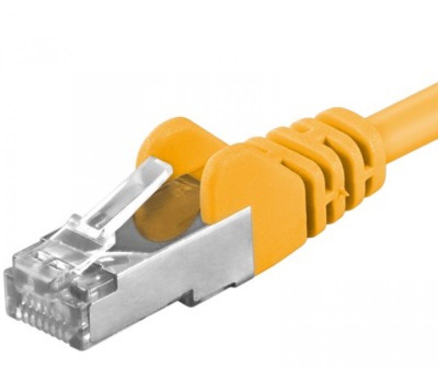Cablu Patch Cord RJ45 Cat.6A 0.25m Galben