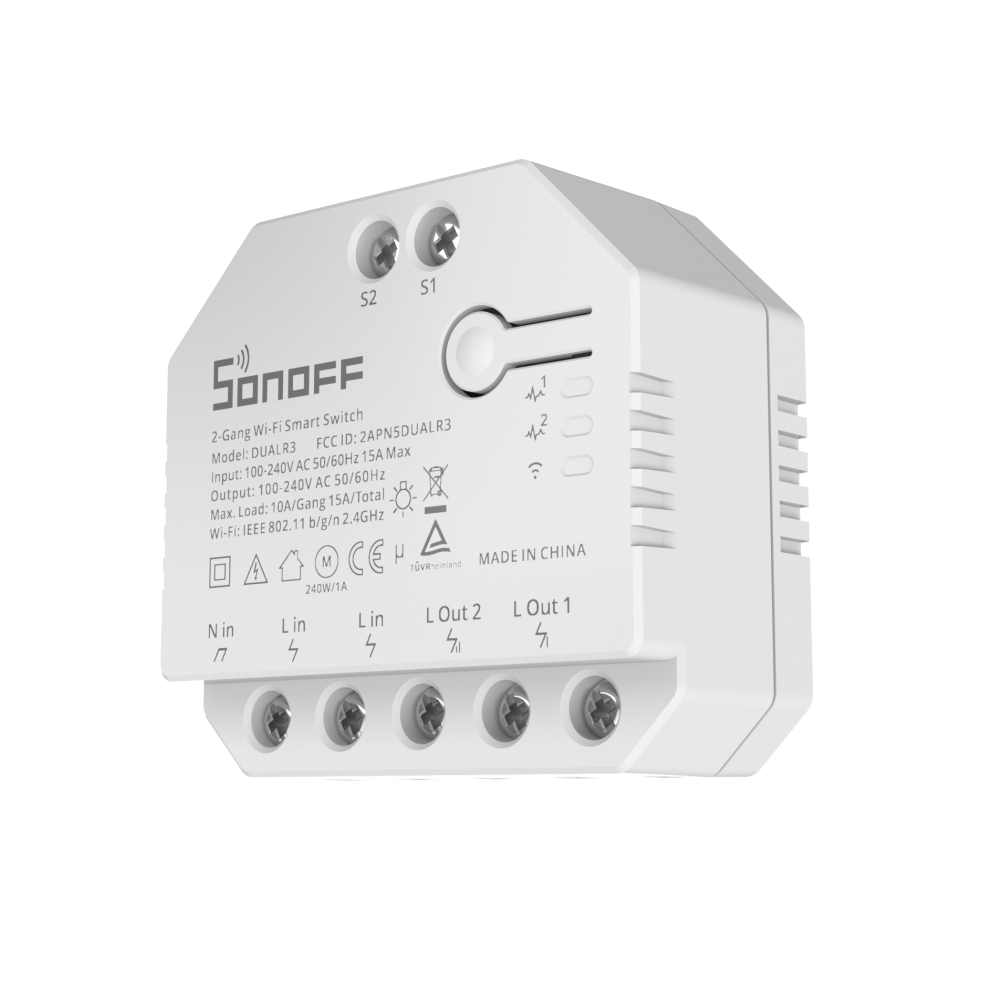 Sonoff Dual R3 Wi-Fi, 2 canale, Contor energie - imagine 3