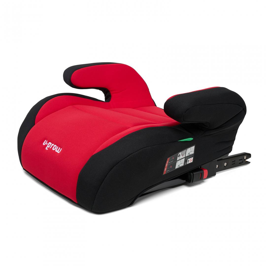 Înălțător Auto U-Grow 125-150 cm ISOFIX i-Size Negru/Roșu