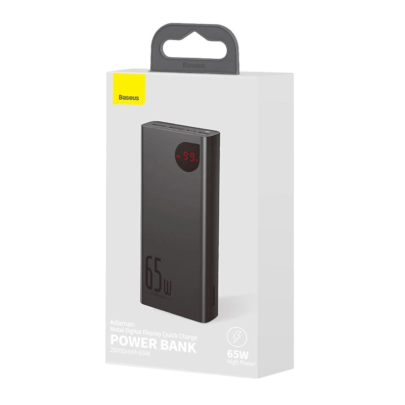 Powerbank 20000mAh Baseus Adaman 65W PD - Încărcare Rapidă Laptop - imagine 8
