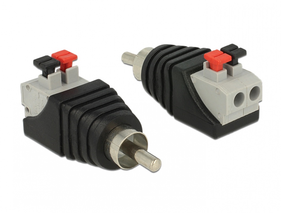 Adaptor RCA Delock cu bloc terminal