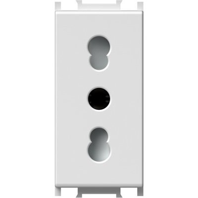 Priză Italiană 16A Alb TEM, Modul IP20