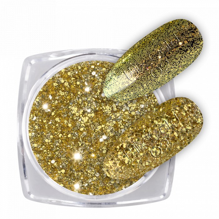 Glitter Mix Gold Nailshop | Manichiură Strălucitoare