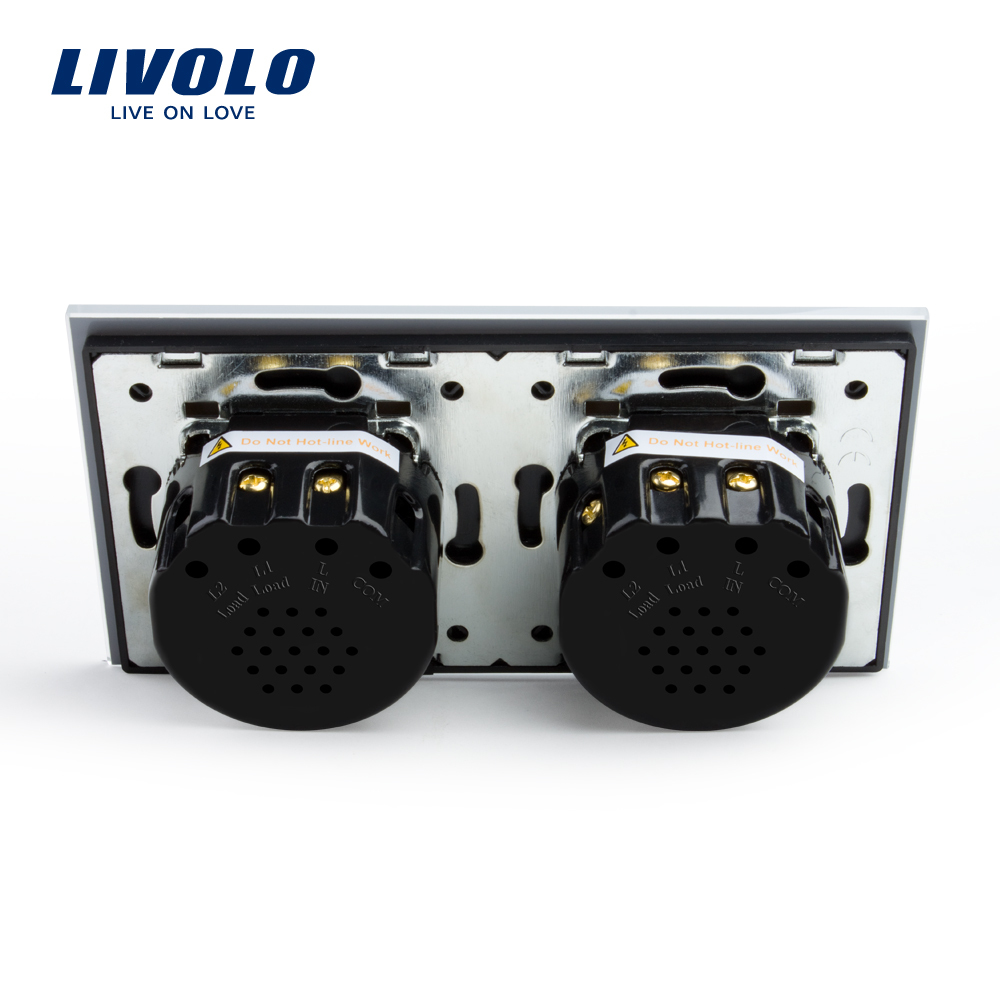 Intrerupator Touch Livolo Dublu+Simplu Sticla - imagine 9