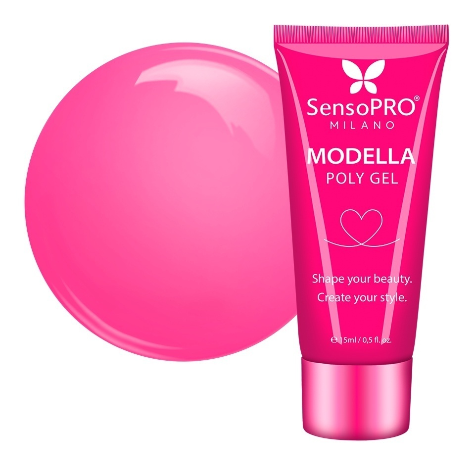 Polygel MODELLA SensoPRO Milano - Iconic Pink, 15ml
