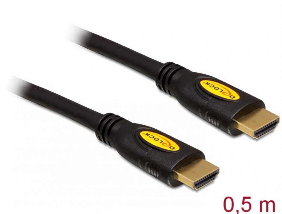Cablu HDMI 4K 0.5m Delock cu Ethernet