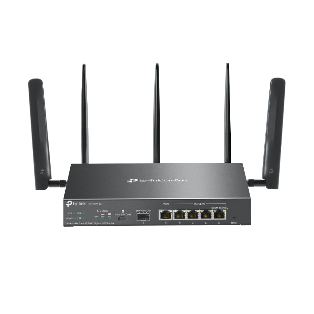 Router TP-Link ER706W-4G Omada Wi-Fi 6 VPN 4G+ Cat6 Gigabit - imagine 5