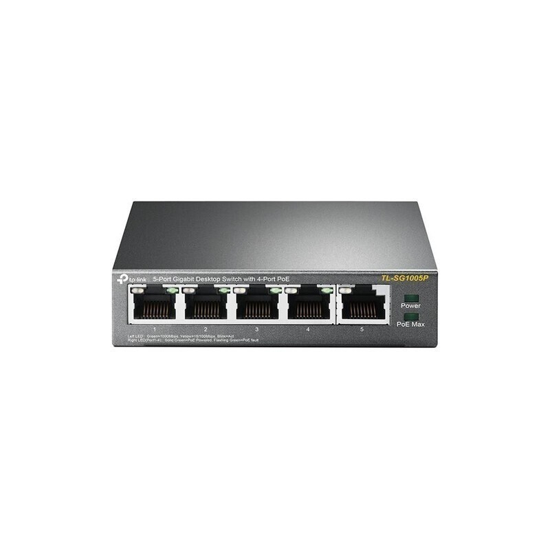 Switch PoE TP-LINK TL-SG1005P - 5 Porturi Gigabit, 65W